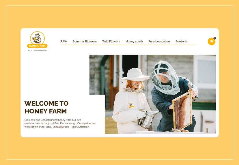 Создание сайта для производителя мёда «Honey farm»